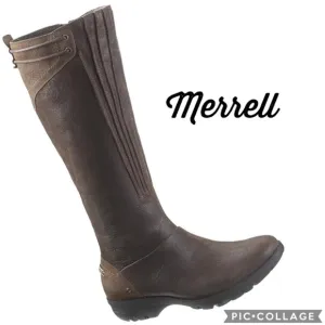 Merrell Vera Peak Riding Boots In espresso