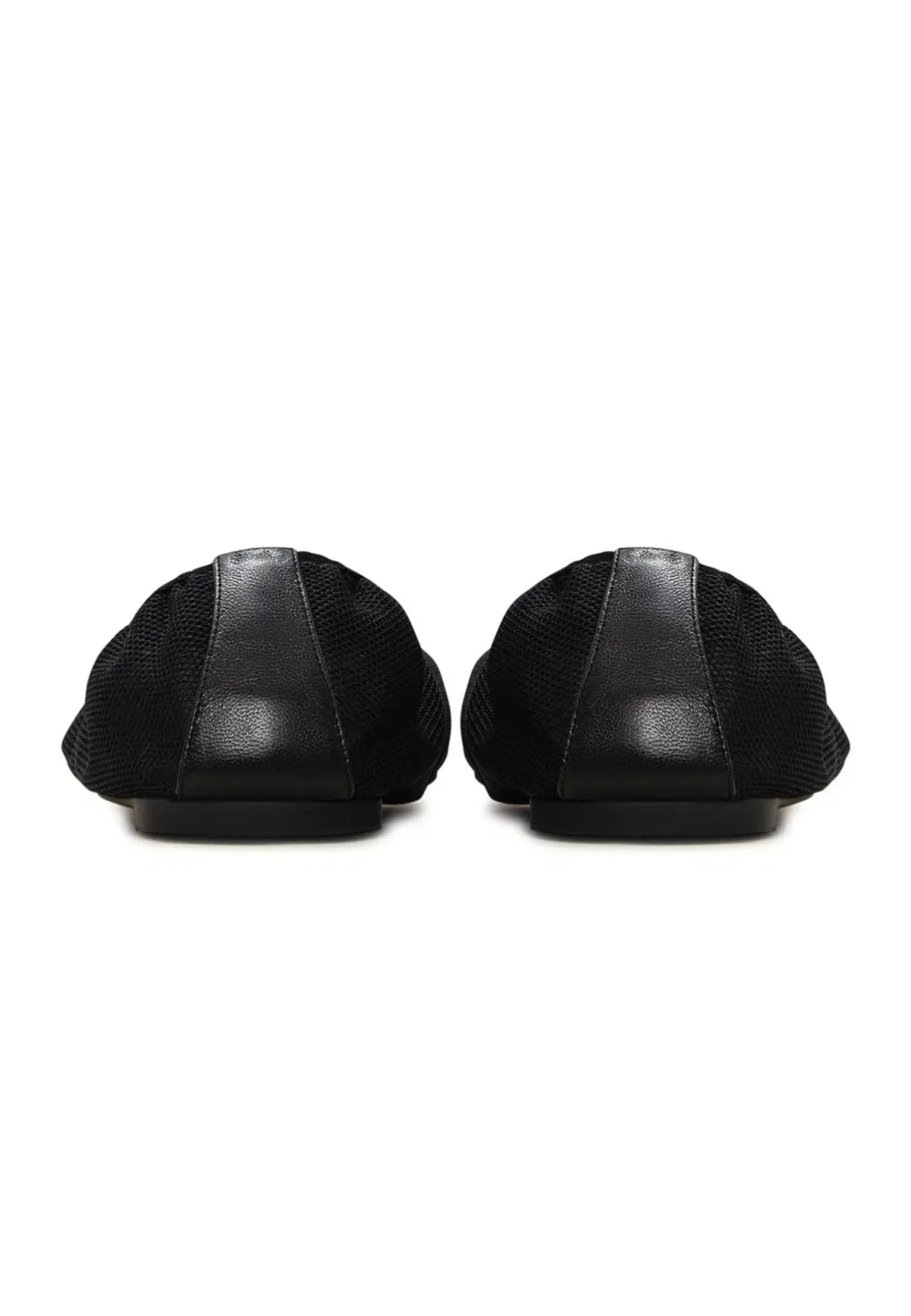 Mesh Slip-On Ballet Flats - Black