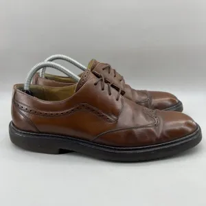 Mezlan Brogue Wingtip Shoes Men's Size 9.5 Brown Leather Low Top Lace Up Oxford