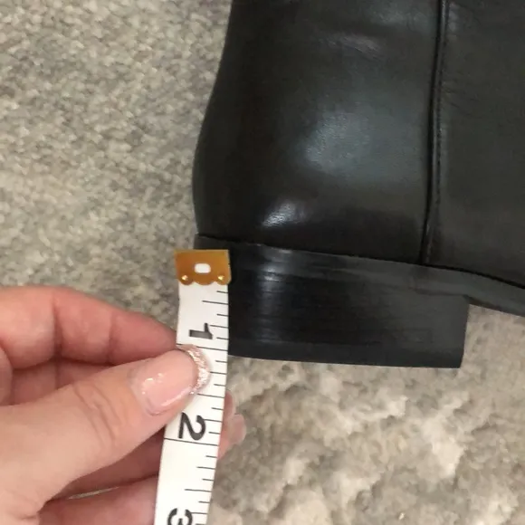Michael Kors 50/50 Genuine Leather/ Stretchable Flat over the knee Boots