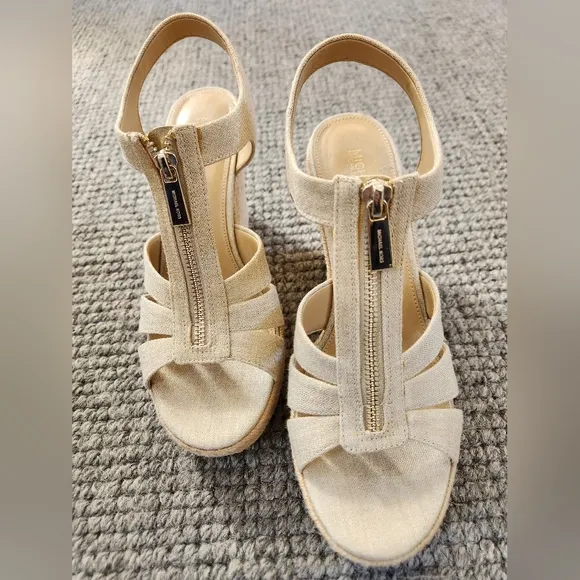 Michael Kors Berkley Espadrille Platform Sandals, Size 9