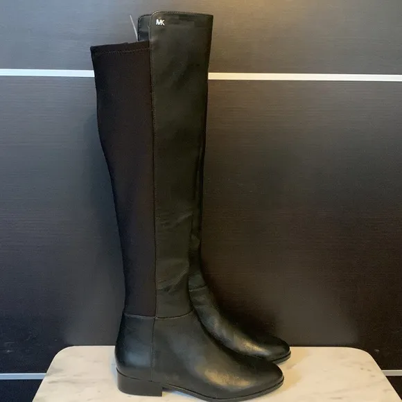 Michael Kors Black Bromley Flat Riding Boots