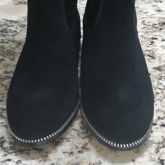 Michael Kors Black Suede Bayview Riding Boot Knee High Sz 7