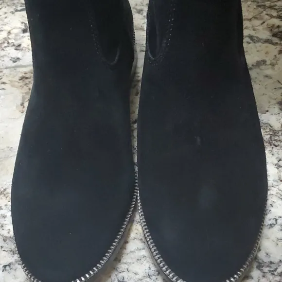 Michael Kors Black Suede Bayview Riding Boot Knee High Sz 7