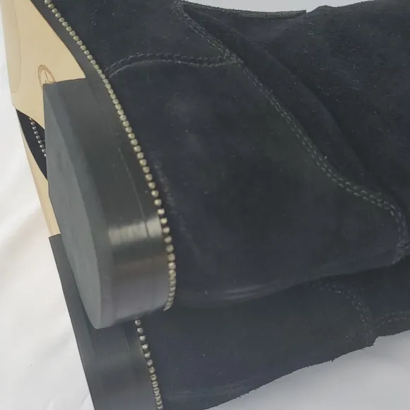 Michael Kors Black Suede Bayview Riding Boot Knee High Sz 7