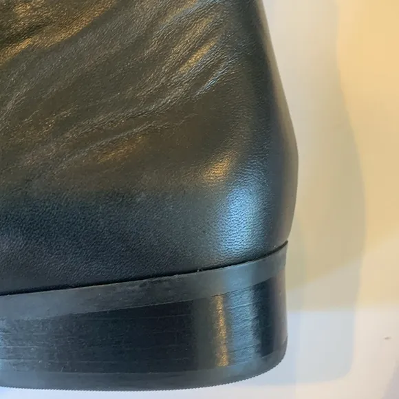 Michael Kors Bromley Black Leather Knee High Flat Riding Boots Women’s Size 8