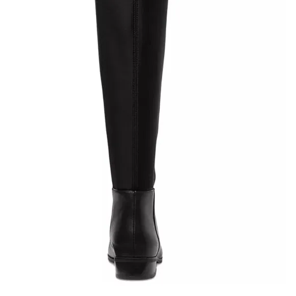 Michael Kors Bromley NWOT Flat Riding Boots Black Knee High Size 5