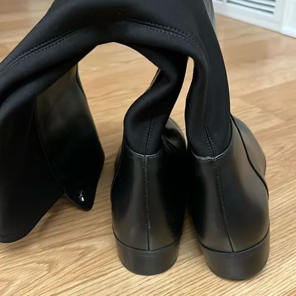 Michael Kors Bromley NWOT Flat Riding Boots Black Knee High Size 5