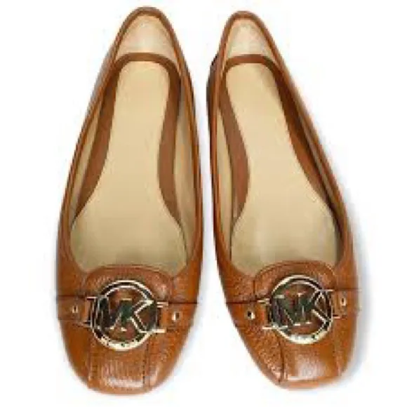 Michael Kors Fulton Honey-Colored Moccasin Flats Size 6.5
