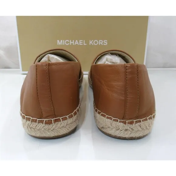Michael Kors Kendrick Toe Cap Espadrille Flat Shoes MK Natural / Acorn S…