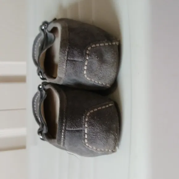 Michael Kors loafers - suede leather slip on moccasins - 7.5 - gray