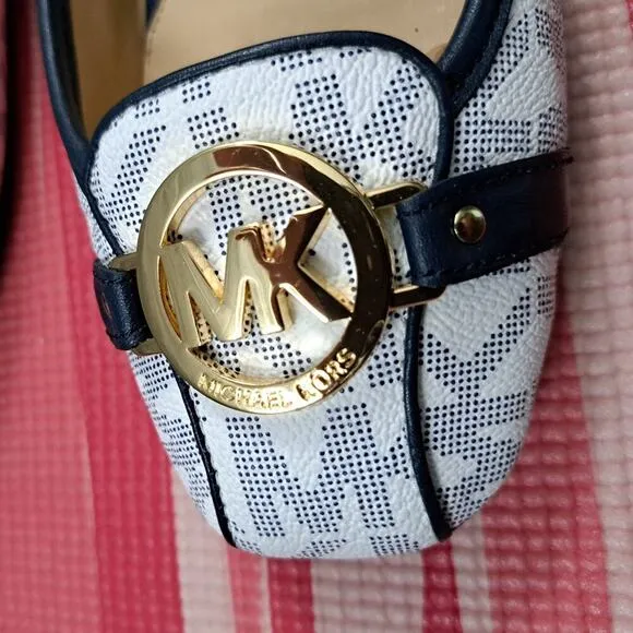 Michael Kors Logo Leather Ballet Flats Size 11M