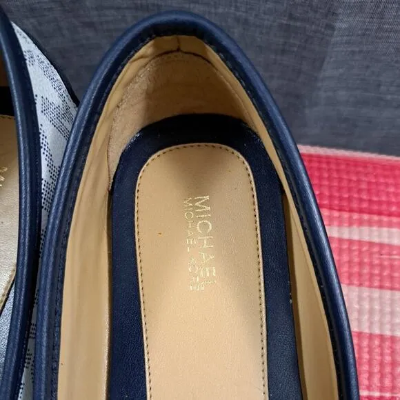 Michael Kors Logo Leather Ballet Flats Size 11M