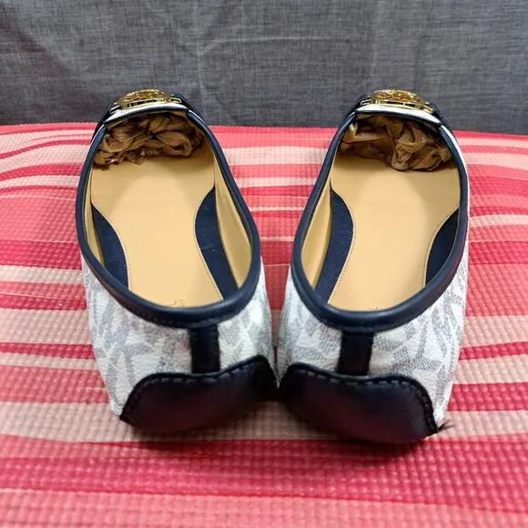 Michael Kors Logo Leather Ballet Flats Size 11M