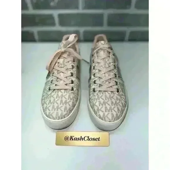 Michael Kors Poppy Logo Stripe Sneakers shoes - Powderblush