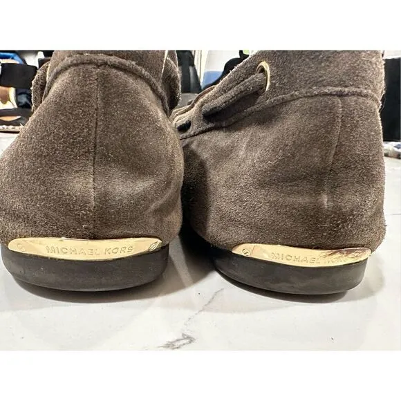 Michael Kors Women's Sutton Suede Moccasins Brown Women’s Sz 10