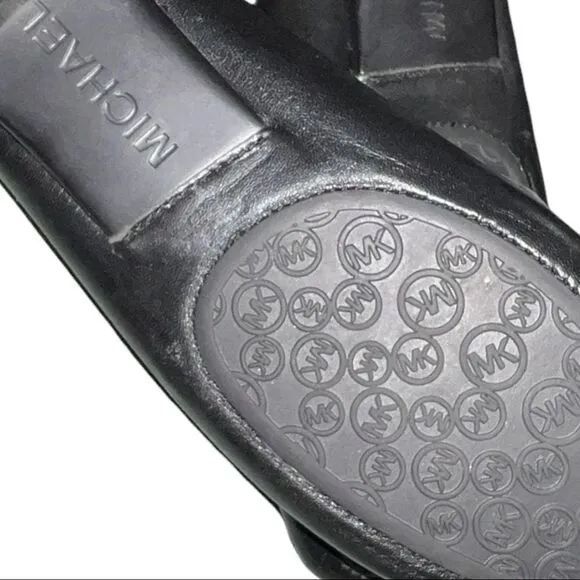 Michael Kors Fulton Moc saffiano black leather flats! Nwot