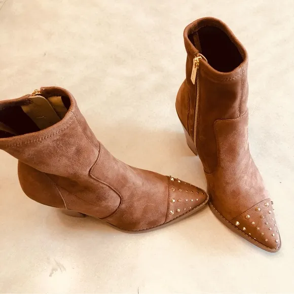 MICHAEL MICHAEL KORS Dover Studded Faux Suede Boots Size 9