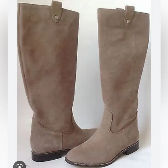 MICHAEL MICHAEL KORS FLAT BOOT TAN SUEDE 6.5