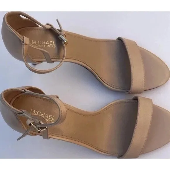 Michael Michael Kors Women's Kami Nude Espadrille Wedges Sandals Size 8 M A013A