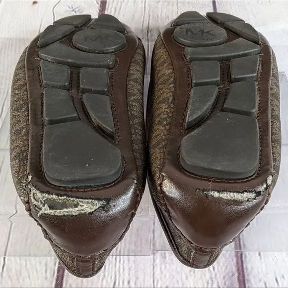 Michael Kors Fulton Studded Logo Moccasin Flats