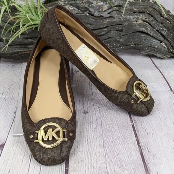 Michael Kors Fulton Studded Logo Moccasin Flats