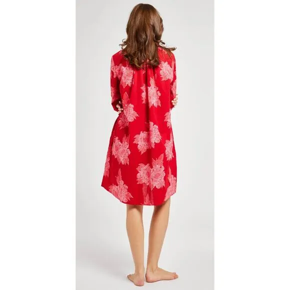 Mille Resort Bonnie Dress Claret Bloom Button Shirt Long Sleeve Tuckernuck