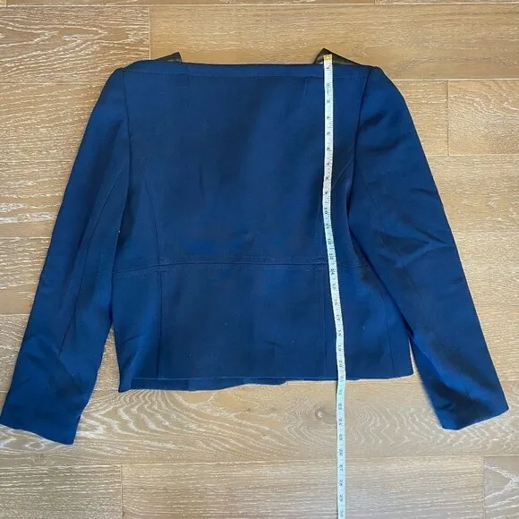 Milly Cropped Blazer with Lamb Leather | 10