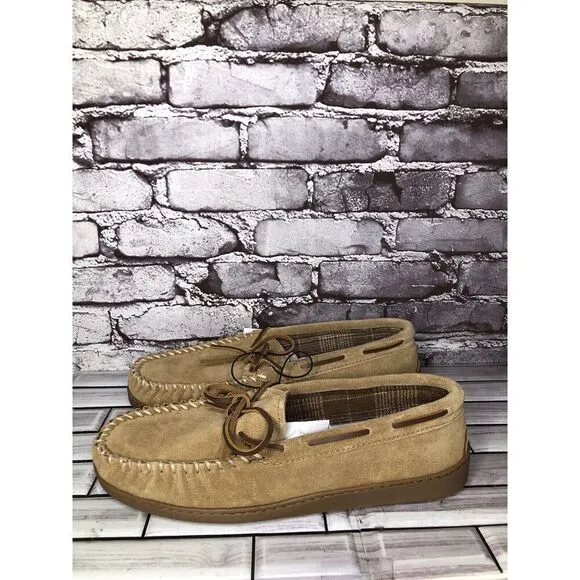 Minnetonka 41251 Cinnamon Tory Traditional Trapper Tan Suede Moccasin Men 12M/45
