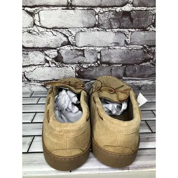Minnetonka 41251 Cinnamon Tory Traditional Trapper Tan Suede Moccasin Men 12M/45