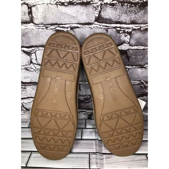 Minnetonka 41251 Cinnamon Tory Traditional Trapper Tan Suede Moccasin Men 12M/45