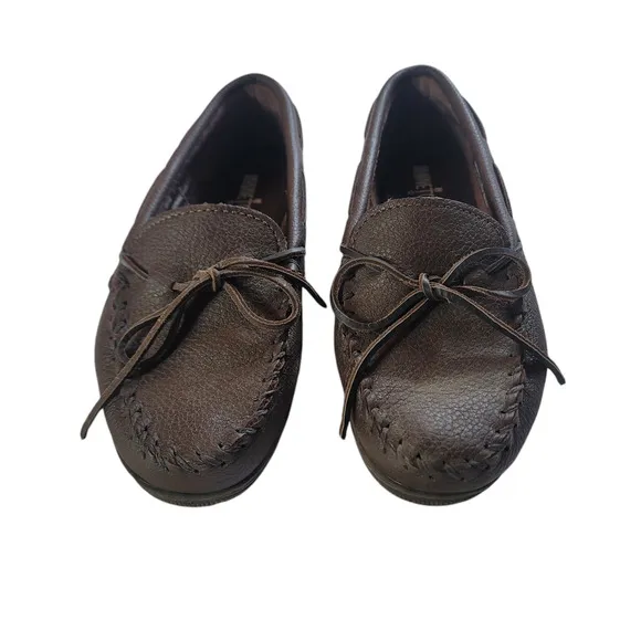 Minnetonka 892 MOOSEHIDE CLASSIC Brown Moccasins Women's Size 8.5