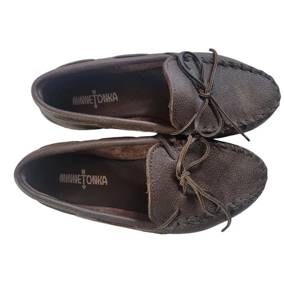 Minnetonka 892 MOOSEHIDE CLASSIC Brown Moccasins Women's Size 8.5