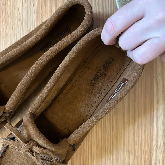 Minnetonka Kilty hardsole size 10 dusty brown new without box moccasins