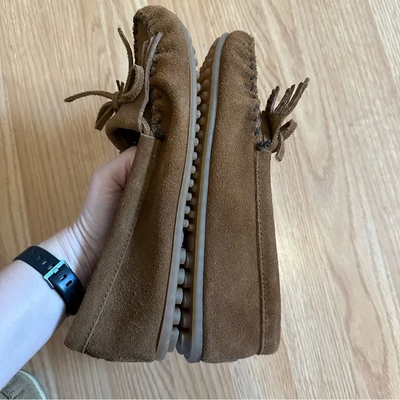 Minnetonka Kilty hardsole size 10 dusty brown new without box moccasins