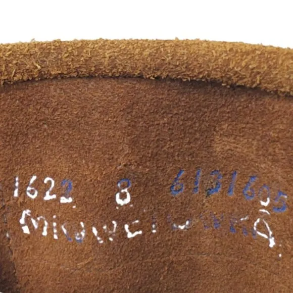 Minnetonka Moccasins Vintage Womens Fringed Suede Boots. Size 8