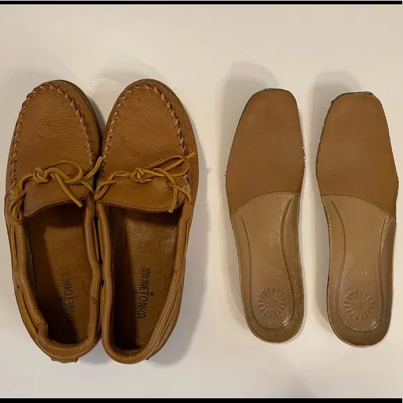 Minnetonka Moosehide Classic Moccasin  - Natural Size 11