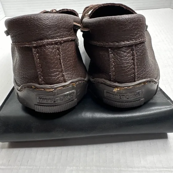 MINNETONKA MOOSEHIDE CLASSIC MOCCASINS Men's Size 13 Chocolate