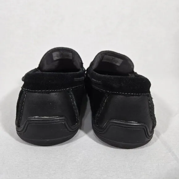 MINNETONKA Old Money BLACK Suede Leather Mocs Loafers Penny Driver Men's Size 9.