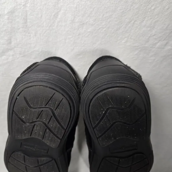MINNETONKA Old Money BLACK Suede Leather Mocs Loafers Penny Driver Men's Size 9.
