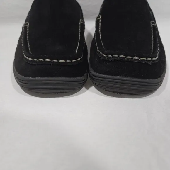 MINNETONKA Old Money BLACK Suede Leather Mocs Loafers Penny Driver Men's Size 9.