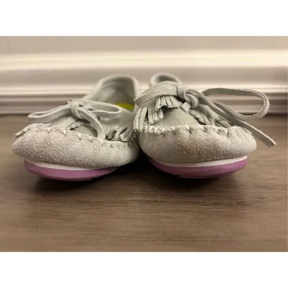 MINNETONKA Women's Kilty Plus Moccasins Color Mint 7.5 EUC