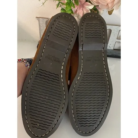 Minnetonka Women's Leather Moccasin W/ Thunderbird Beading Shoes Flats Sz 6 NWOB