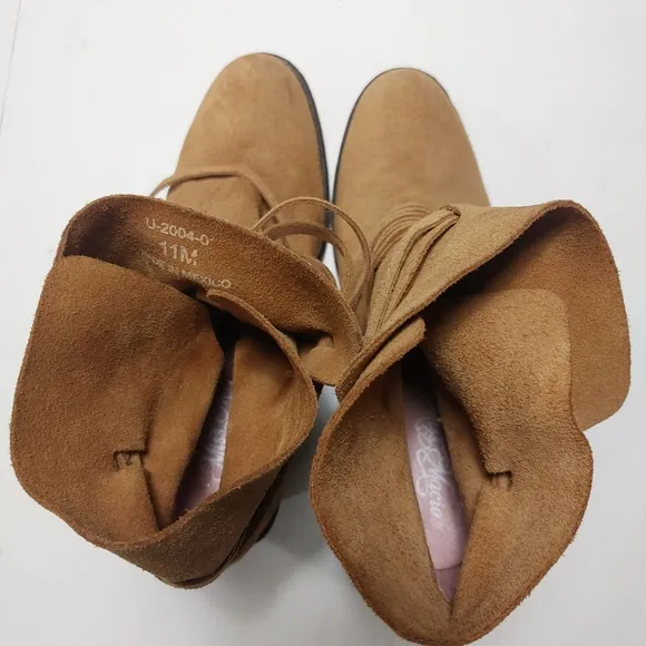 MISS MACIE Tan Leather Ankle Boots Women's 11M