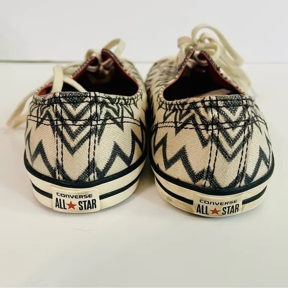 Missoni Converse Black and White Chevron Low Top Sneakers Size 8.5