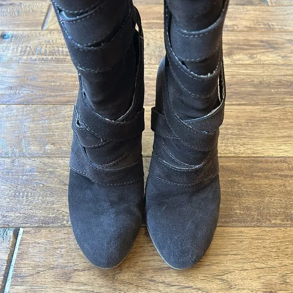 Missoni Suede Leather Tall Shaft Boots Brown Heeled Size 38.5 EU / 8.5 US
