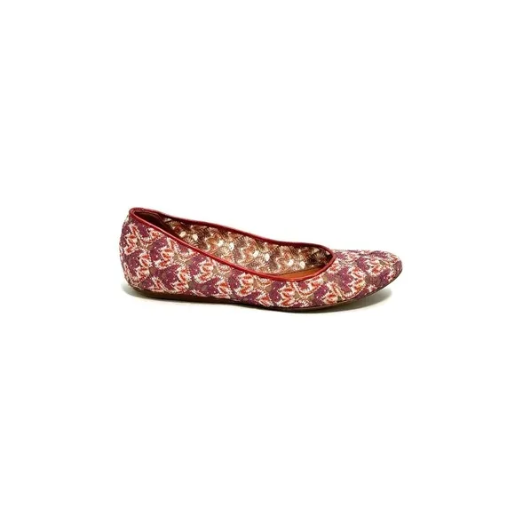 MISSONI | Vintage Y2K illusion fabric slip on ballet flats