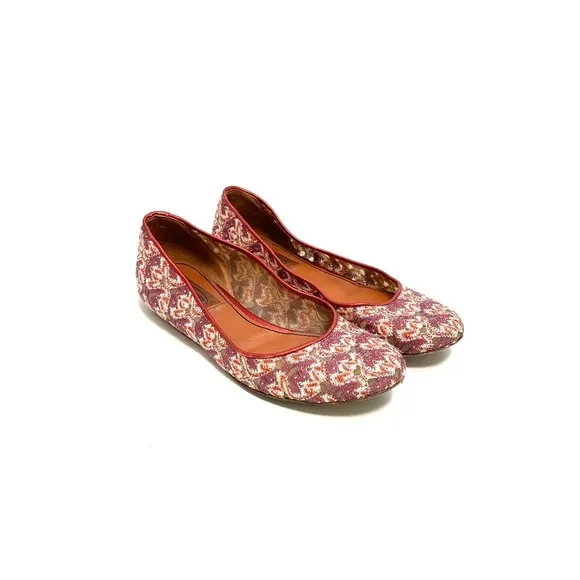 MISSONI | Vintage Y2K illusion fabric slip on ballet flats