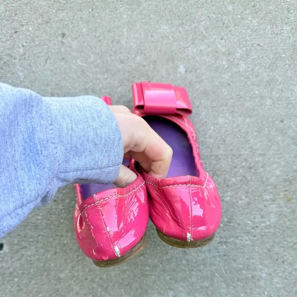 Miu Miu Patent Leather Ballet Flats Pink womens size 38