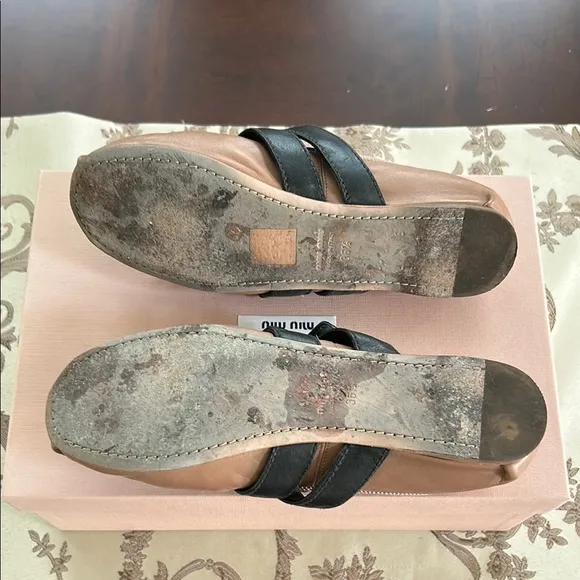 MiuMiu ballet flats in nude color